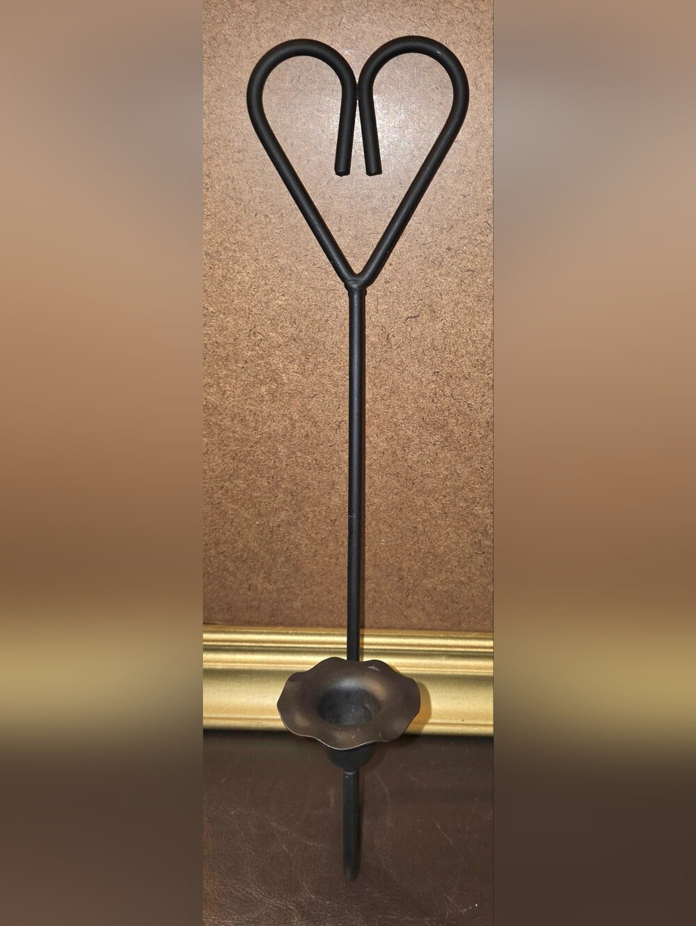 Home Interiors Wrought Iron Heart Candle Holder Metal Rack